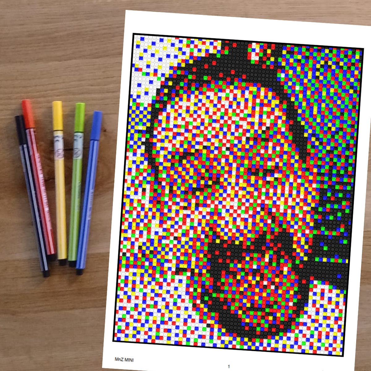 Malen nach Zahlen Vorlage Portrait Mini