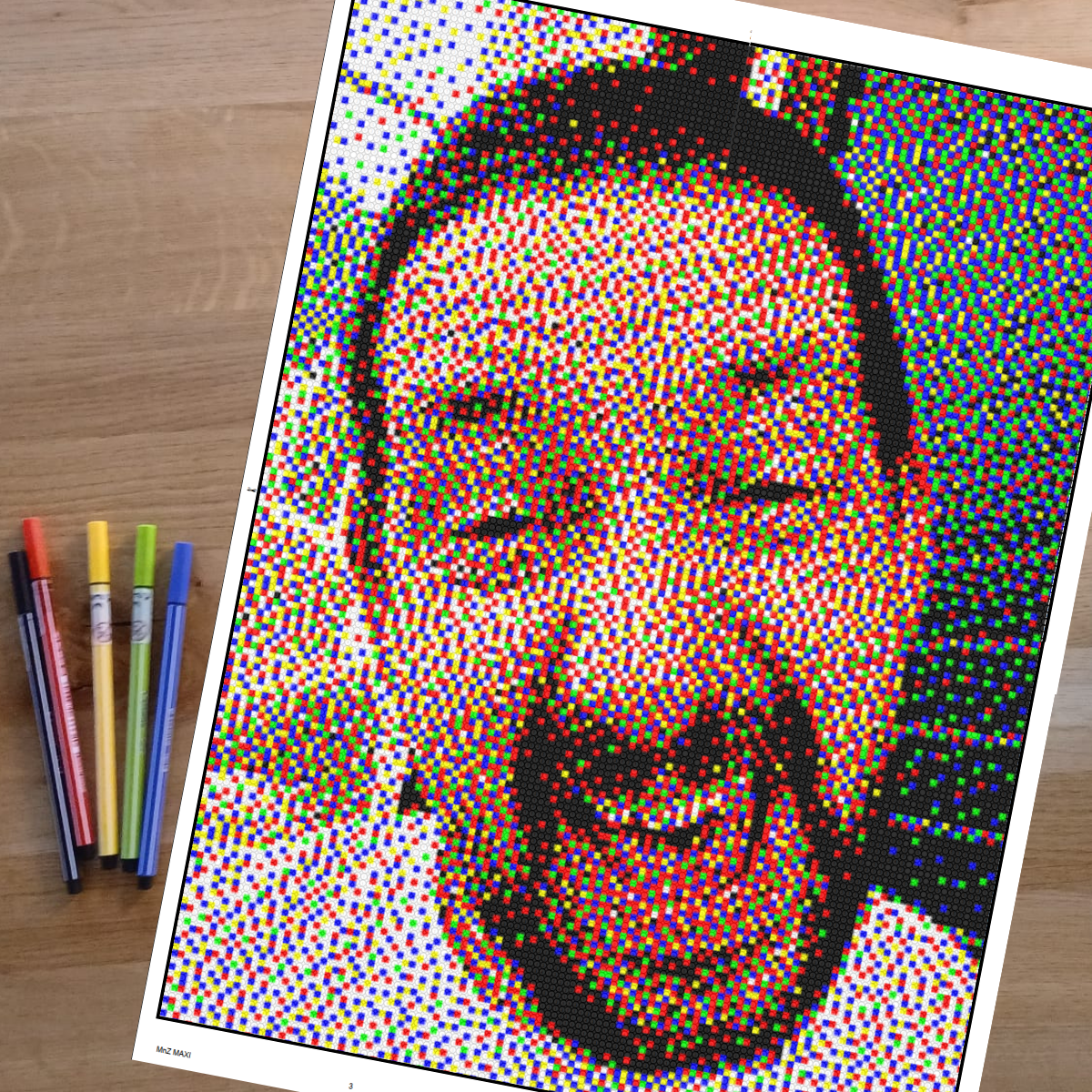 Malen nach Zahlen Vorlage Portrait Maxi